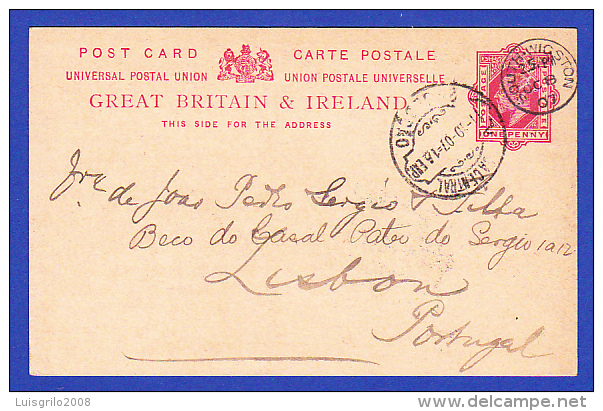 LISBOA CENTRAL  2ª SECÇÃO  - 11.10.1907 --- SOUTH WIGSTON - Lettres & Documents