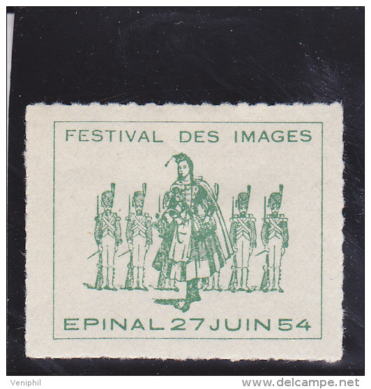 EPINAL - VIGNETTE FESTIVAL DES IMAGES  27 JUIN 1954 - Tourism (Labels)