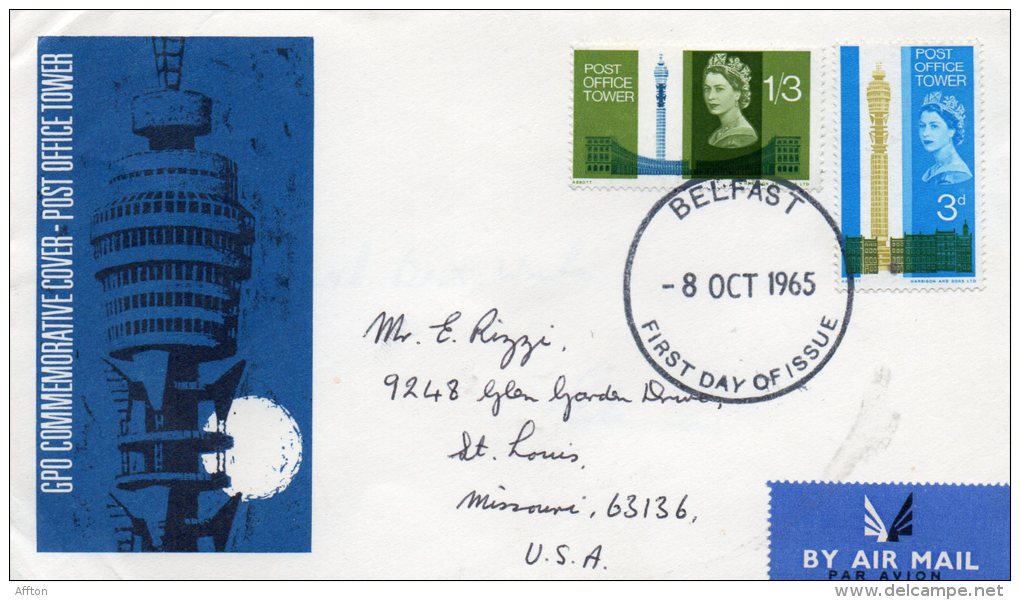 Belfast 1965 FDC - Northern Ireland