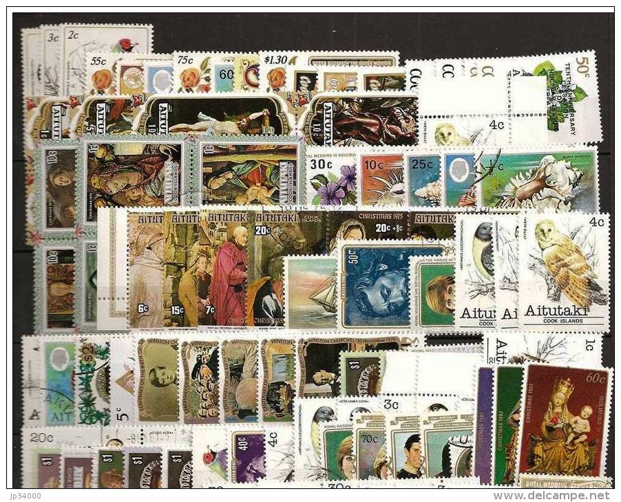 AITUTAKI, Lot De 50 Timbres Tous Differents Neufs Et Oblitérés. Satisfaction Assurée - Aitutaki