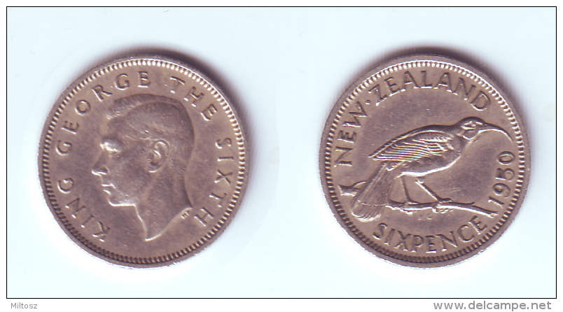 New Zealand 6 Pence 1950 - Nuova Zelanda