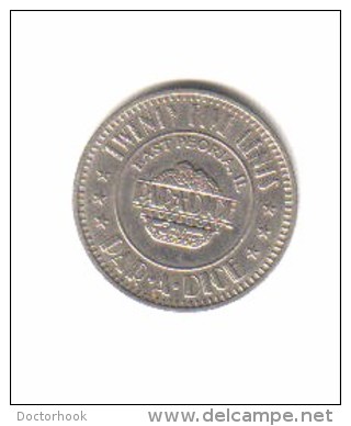 U.S.A.     EAST PEORIA  "Paradise River Boat Casino" Token (T-6) - Casino