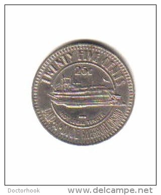 U.S.A.     EAST PEORIA  "Paradise River Boat Casino" Token (T-6) - Casino