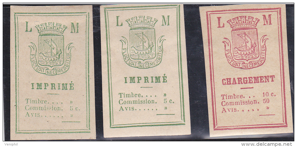 TIMBRES OFFICE LORIN -SANS VALEUR FACIALE -ANNEE 1871   COTE 45 € - Altri & Non Classificati