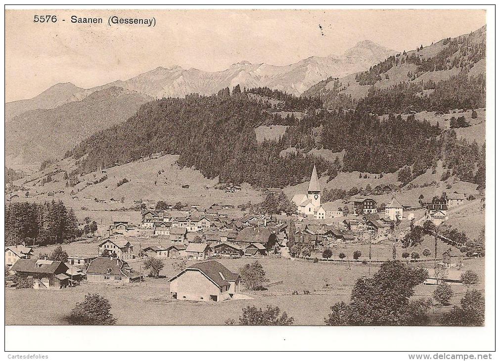 CARTE . CPA. SUISSE .  SAANEN . GESSENAY . - Gessenay