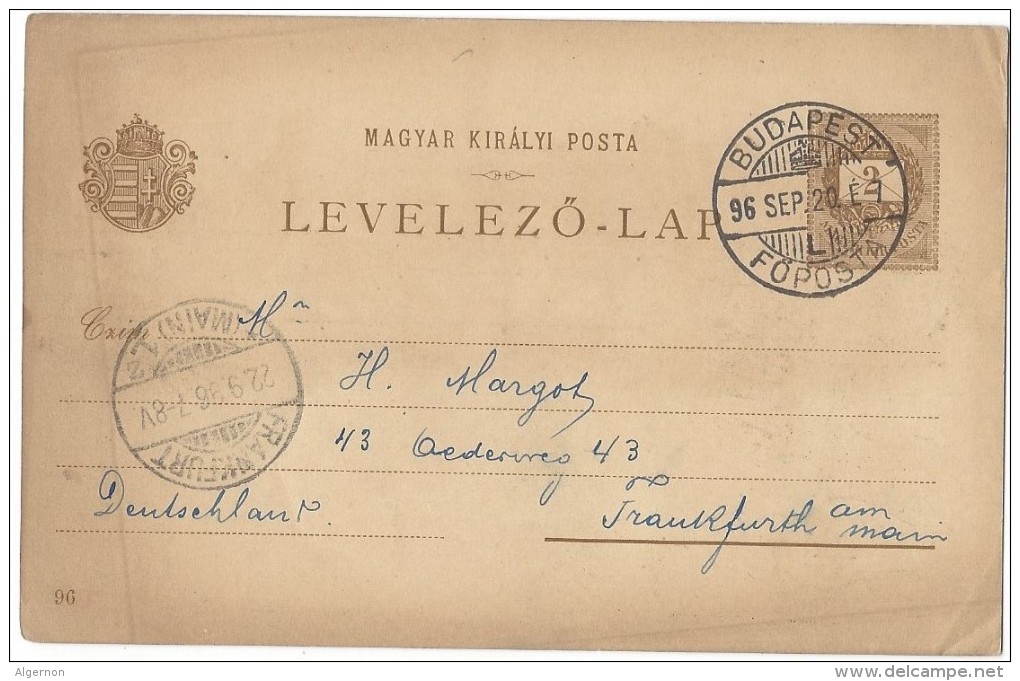 7245 - Budapest Rive Droite En 1896 (Etat Moyen) - Ungarn