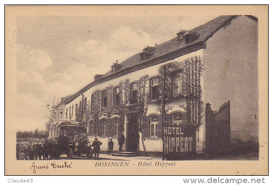 Hosingen  Hotel Hipeprt  Propr.Vve Martin  Oberlinckels Bien Animé Ccirculé En 1928 - Clervaux