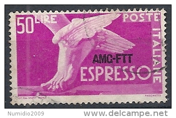 1952 TRIESTE A USATO ESPRESSO 50 LIRE - RR11724-3 - Express Mail