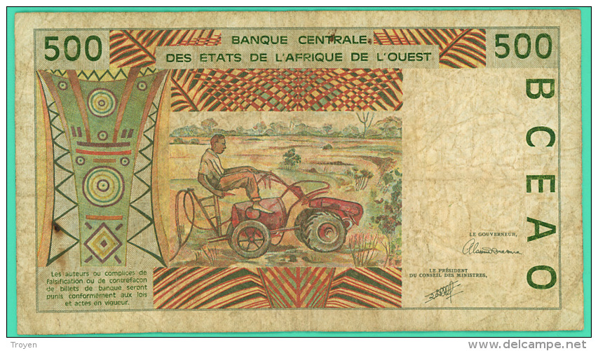 Afrique De L'Ouest - 500 Francs - Billet N° K 9159913636 - TB+ - - West African States