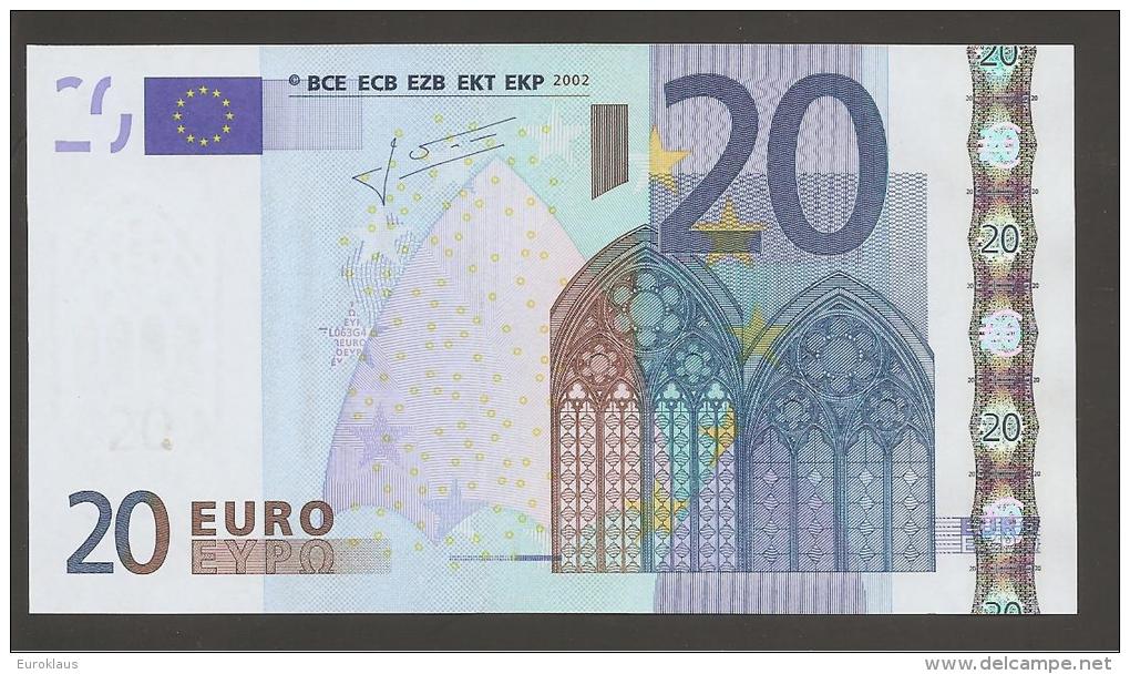 L063G4 PERFECT PERFECT UNC LAST POSITION  VERY LOW NUMBERS - 20 Euro