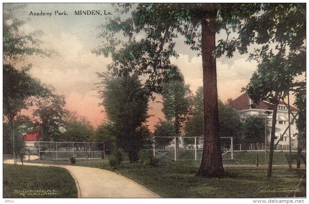 Minden LA Academy Park 1910 Postcard - Other & Unclassified