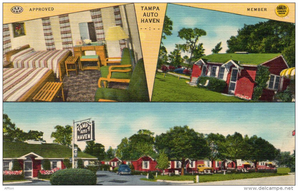 Tampa Auto Haven Old Postcard - Tampa