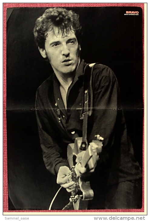 Kleines Poster  -  Bruce Springsteen  -  Rückseite : Mädchen  -  Von Bravo Ca. 1982 - Plakate & Poster