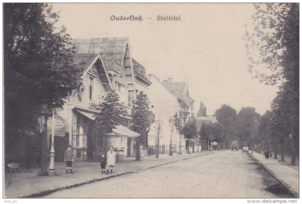 Oude God - Statielei  .  1920  Top Kaart - Mortsel