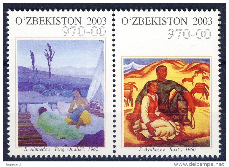 #Uzbekistan 2003. Paintings. Pair. Michel 534-35. MNH(**). - Uzbekistan