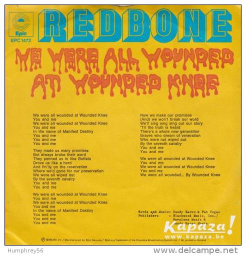 REDBONE - We Were All Wounded At Wounded Knee/Speakeasy - Disco, Pop