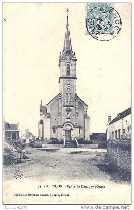 BASSE NORMANDIE - 61 - ORNE -DAMIGNY Près ALENCON - 2800 Habitants - Eglise - Damigny