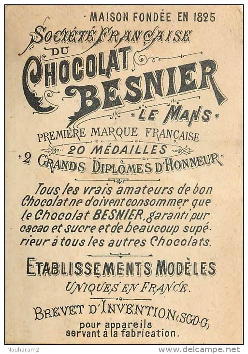 Chromos Réf. C336. Chocolat Besnier, Le Mans - A L'exercice - Militaires - Autres & Non Classés