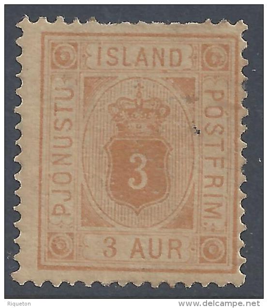 ISLANDE - 1876-1901 -  SERVICE N° 3 (A) - X - - Officials