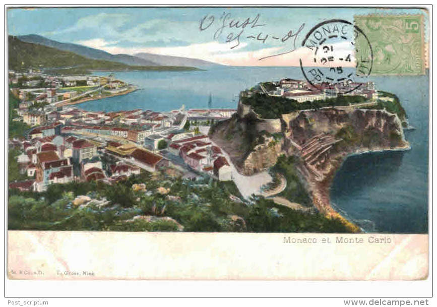 Monaco Et Monte Carlo En 1905 - Multi-vues, Vues Panoramiques