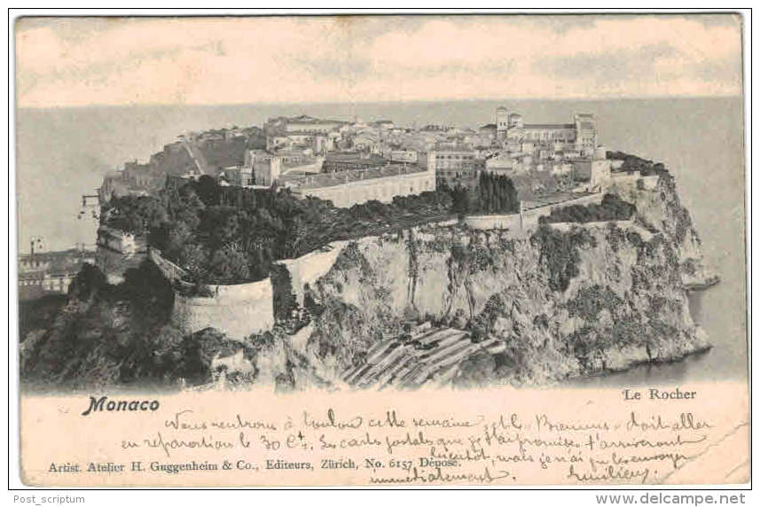 Monaco Le Rocher En 1902 - Multi-vues, Vues Panoramiques