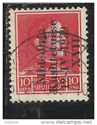 ALBANIA 1939 ASSEMBLEA COSTITUENTE 10Q TIMBRATO USED - Albania