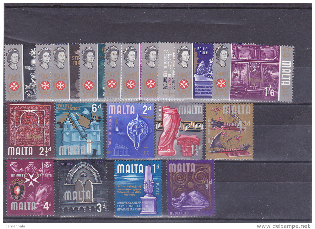 MALTA   YVERT   303/321   MNH  ** - Malte (...-1964)