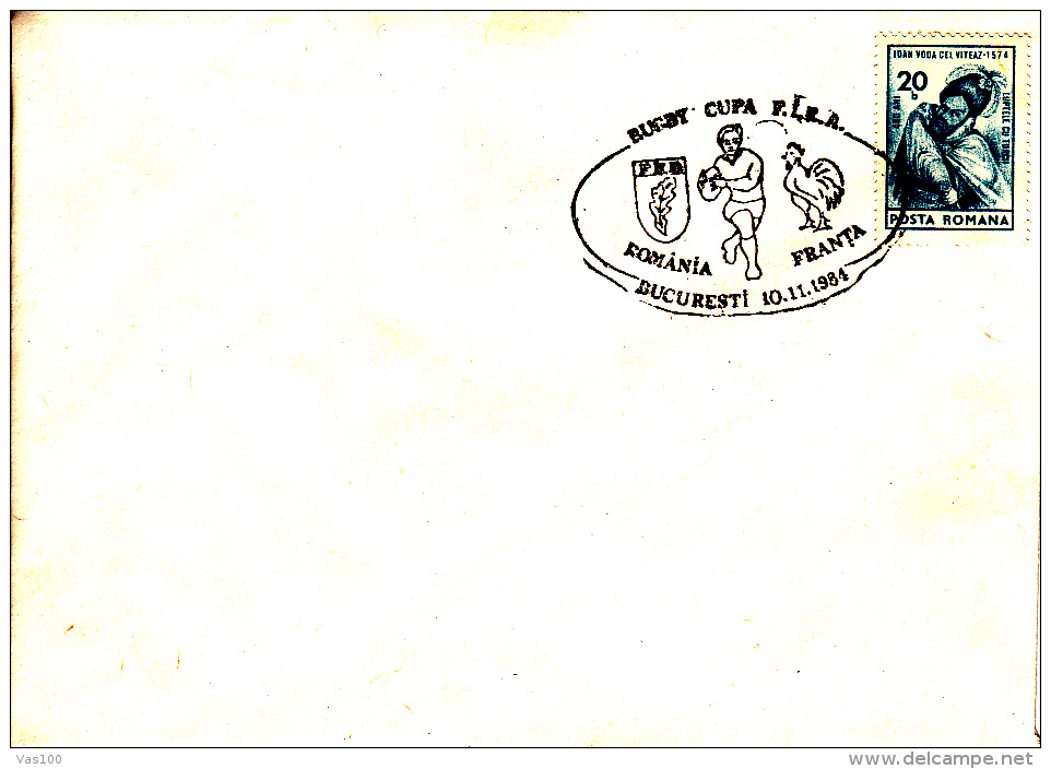 RUGBY, SPECIAL POSTMARK ON COVER, 11X COVERS, 1982-1999, ROMANIA - Rugby