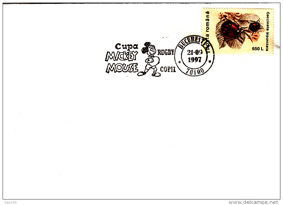 RUGBY, SPECIAL POSTMARK ON COVER, 11X COVERS, 1982-1999, ROMANIA