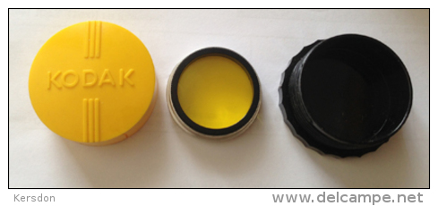 Kodak -  3 Lentilles Jaune - 28 + 28 + 28,5 X2 Pour 620 F6,3 Et 1 Boite D'origine - RARE - Supplies And Equipment