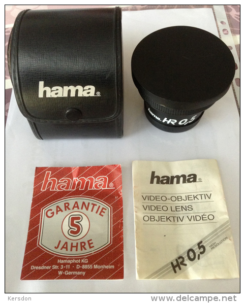 Objectif Video HAMA HR 0,5 Avec House Et Mode D'emploi - Supplies And Equipment