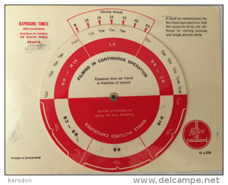 Bolex Paillard - Table Temps De Pose - Camera Film - RARE - Materiaal & Toebehoren