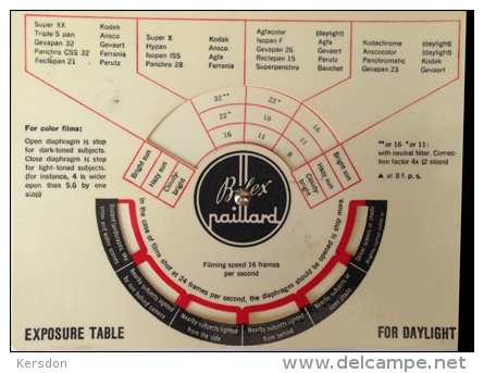 Bolex Paillard - Table Temps De Pose - Camera Film - RARE - Supplies And Equipment
