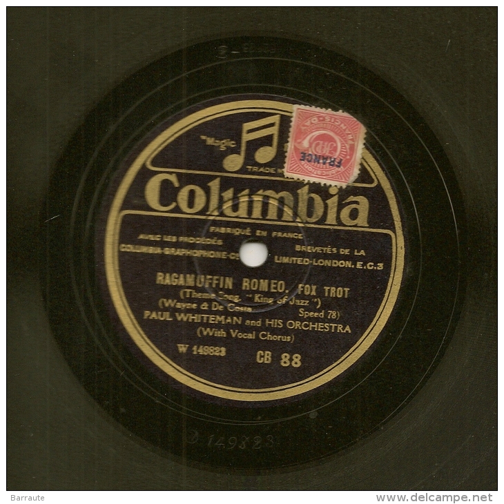 78 Tours Aiguille COLUMBIA N° CB 88 IT HAPPENED MONTEREY, WALTZ  Paul WHITEMAN . - 78 Rpm - Gramophone Records