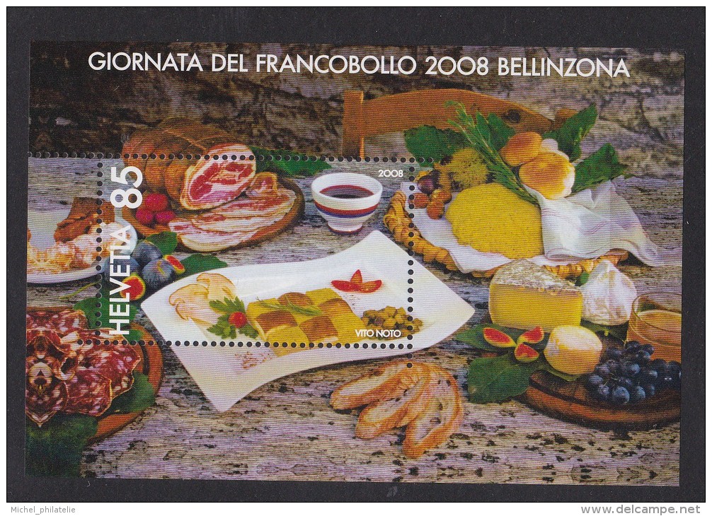 Suisse N °43 Bloc Feuillet ** Gastronomie Du Tessin - Blocs & Feuillets
