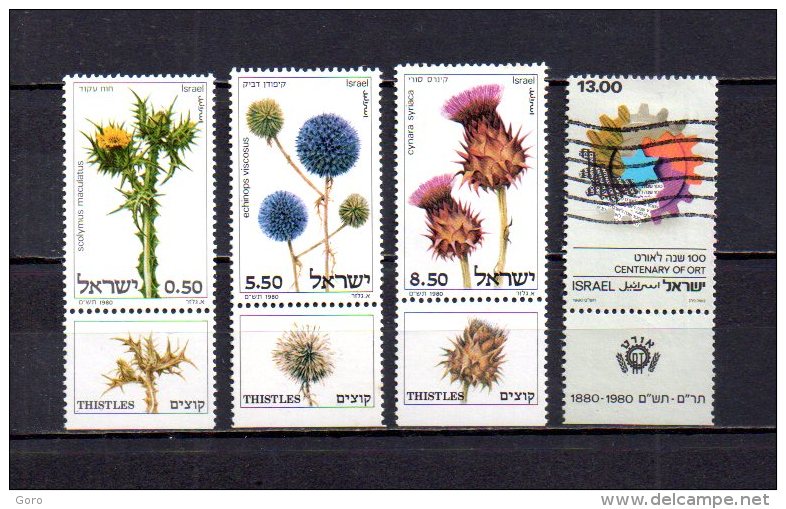 Israel   1980   .-   Y&T  Nº   757/759 - 760 - Gebraucht (mit Tabs)