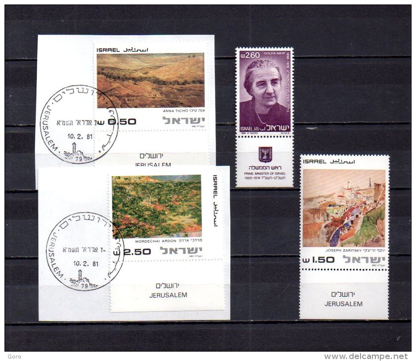 Israel   1981   .-   Y&T  Nº   785 - 786/788 - Usados (con Tab)