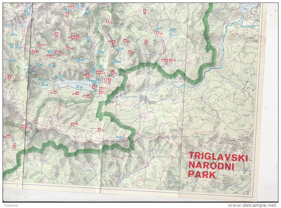 B0833 - CARTINA GEOGRAFICA - MAP - TRIGLAVSKI NARODNI PARK - SLOVENIA - Carte Geographique