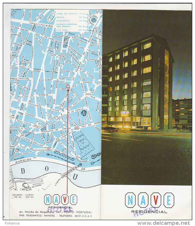 B0872 - Brochure Illustrata PORTOGALLO - PORTO - NAVE RESIDENCIAL 1969 - ALBERGHI - Turismo, Viaggi