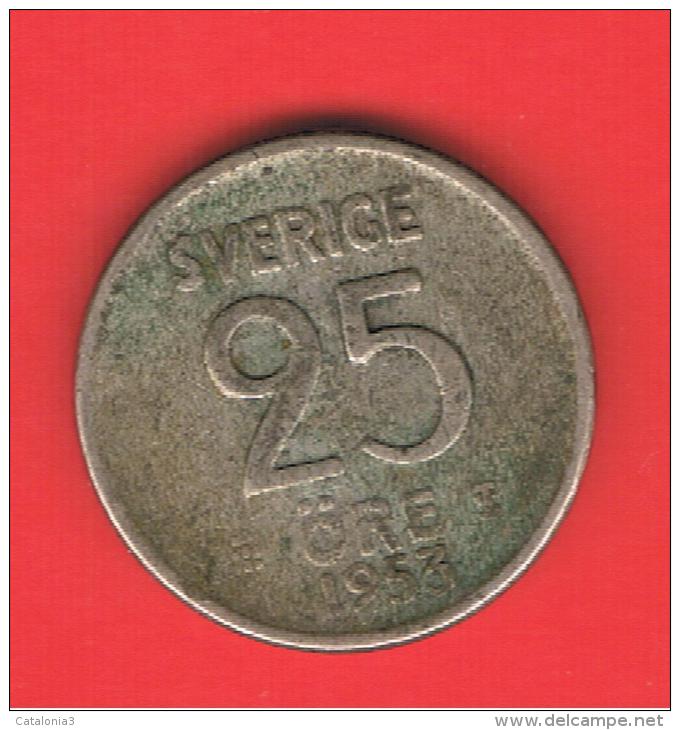 PLATA - SILVER - ARGENT $ SUECIA - SWEDEN - SUÈDE = 25 Ore 1953  KM824 - Other & Unclassified