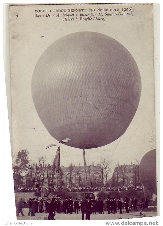 Aviation Aérostation  Paris  75  Coupe Gordon Benett   Santos Dumont - Montgolfières