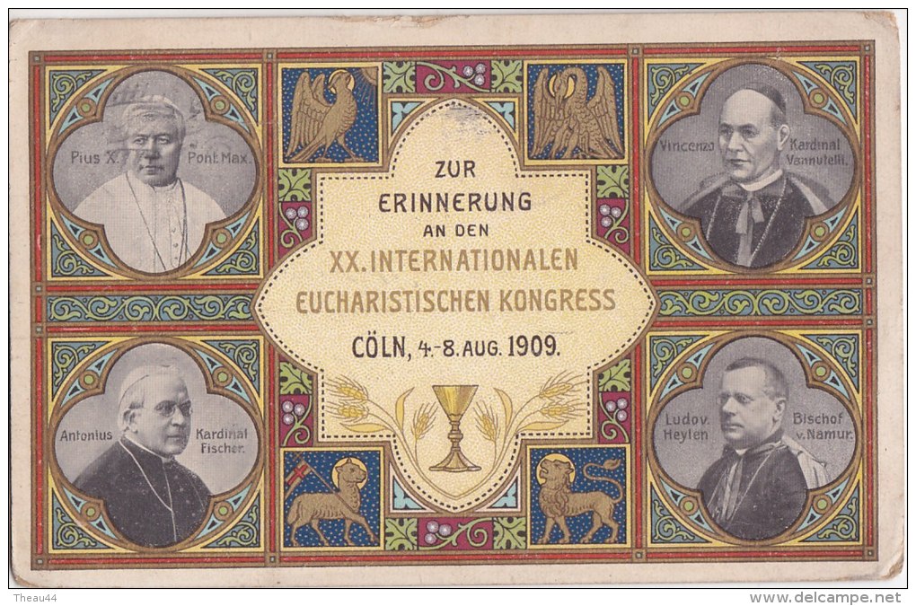 Zur Erinnerung Anden XX Internationalen Eucharistischen Kongress - CÖLN, 4-8 1909 - Religieux - Enluminure - Koeln