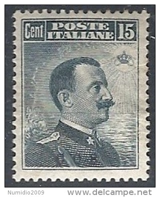 1912 EGEO COO EFFIGIE 15 CENT MH * - RR11727 - Aegean (Coo)