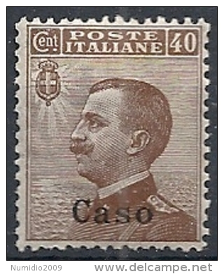 1912 EGEO CASO EFFIGIE 40 CENT MNH ** - RR11727 - Egée (Caso)