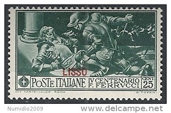 1930 EGEO LIPSO FERRUCCI 25 CENT MH * - RR11732 - Egée (Lipso)