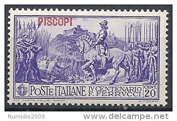 1930 EGEO PISCOPI FERRUCCI 20 CENT MNH ** - RR11733 - Egée (Piscopi)