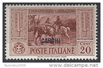 1932 EGEO CARCHI GARIBALDI 20 CENT MH * - RR11737 - Egée (Carchi)