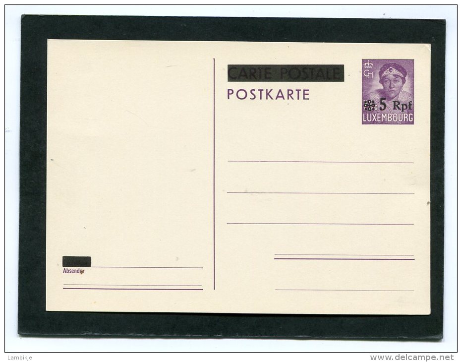 Deutsches Reich Luxembourg Postkarte P6 1940 - Gebraucht