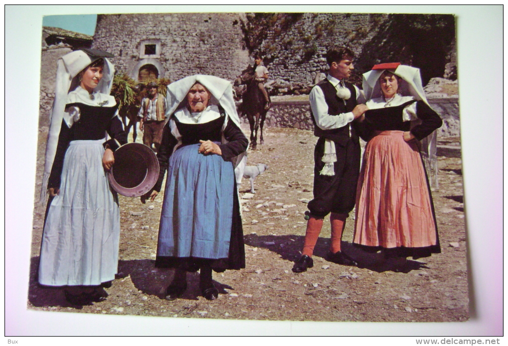 ABRUZZO    PESCOCOSTANZO  COSTUME  ABRUZZO  AQUILA  NON  VIAGGIATA  COME DA FOTO - Costumi