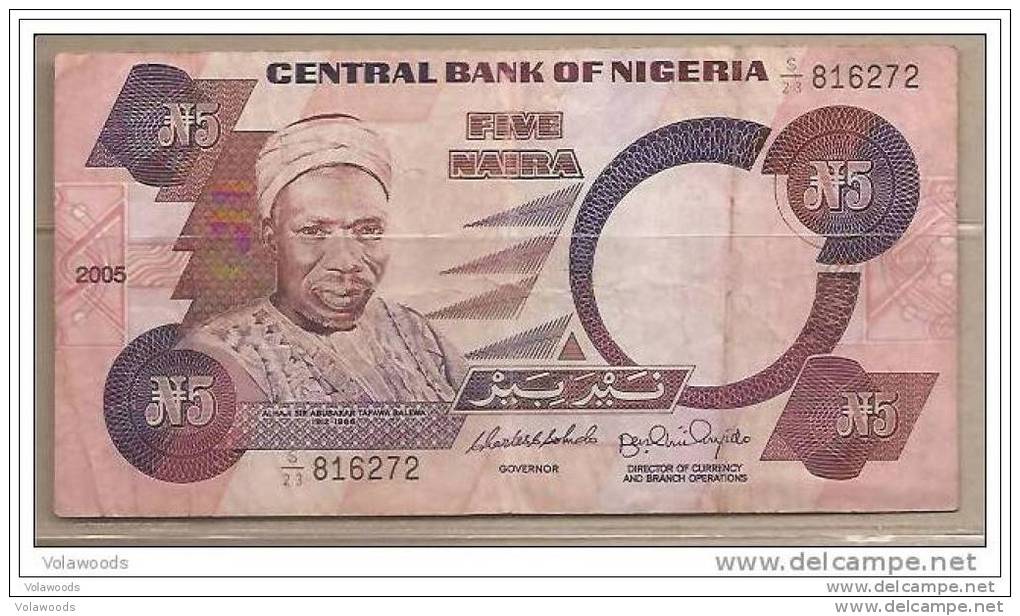 Nigeria - Banconota Circolata Da 5 Naira - 2005 - - Nigeria